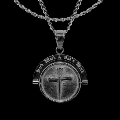 Hard Work & God's Work™ Double Sided Pendant